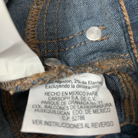 Luricci Forever Firm International Denim Jean Skirt Sz 26 Blue Butt Lifter NWOT - Picture 6 of 6